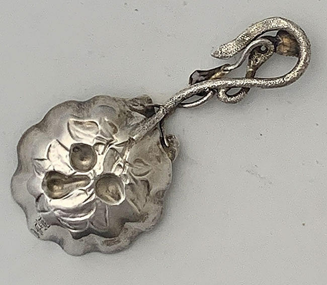 antique English silver tea caddy spoon